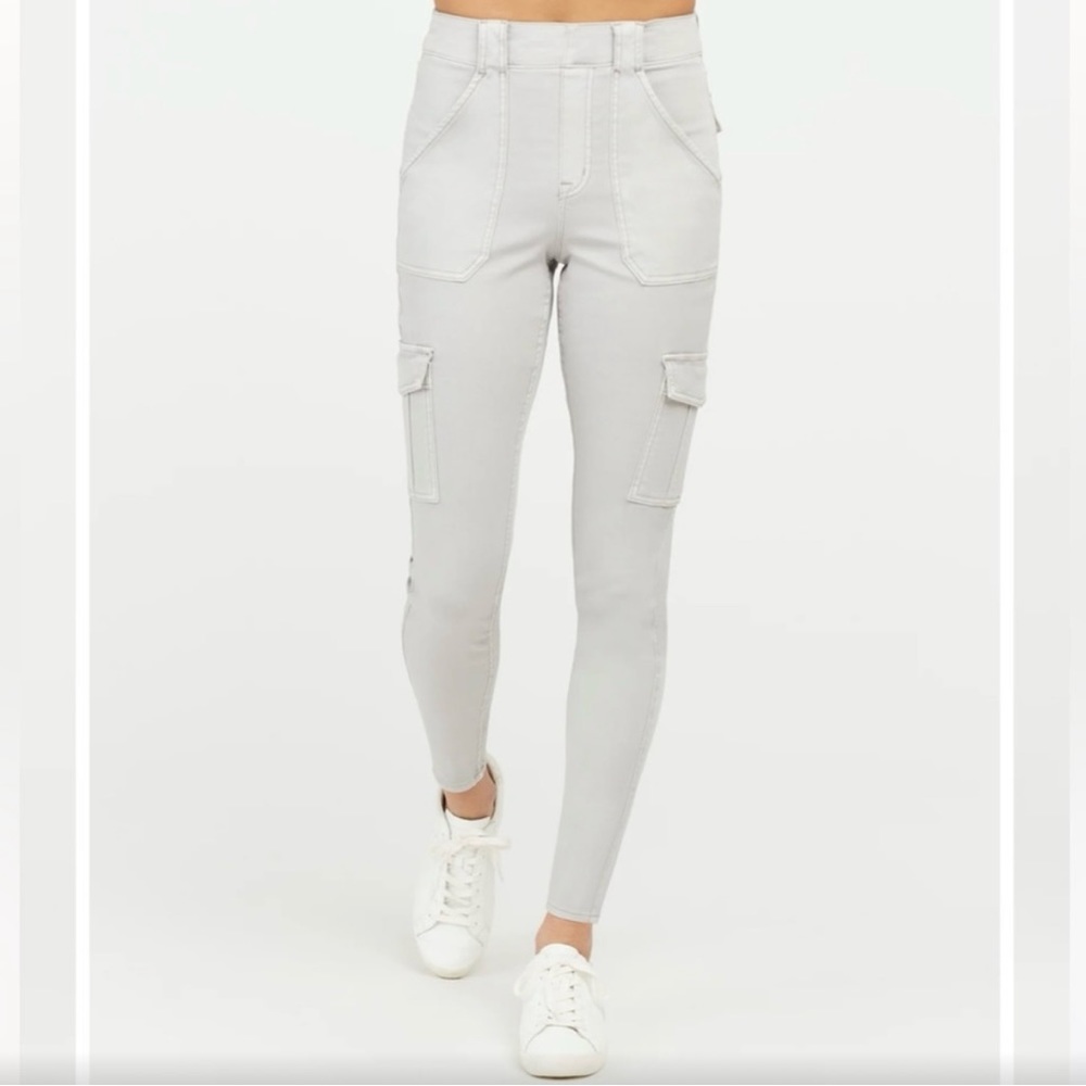 SPANX 2X Tall Stretch Twill Ankle Pant in Crystal Grey